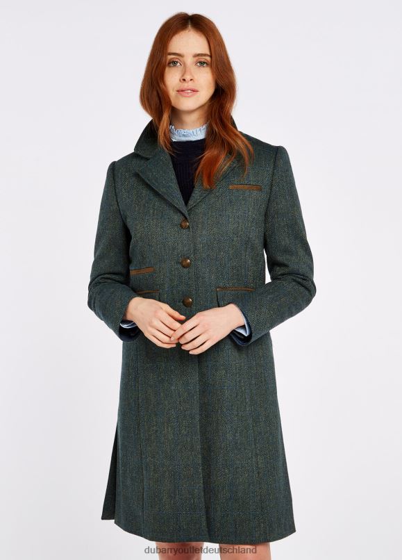 Frauen 4T2X6249 Dubarry Jacke aus Schwarzdorn-Tweed Kleidung Nebel