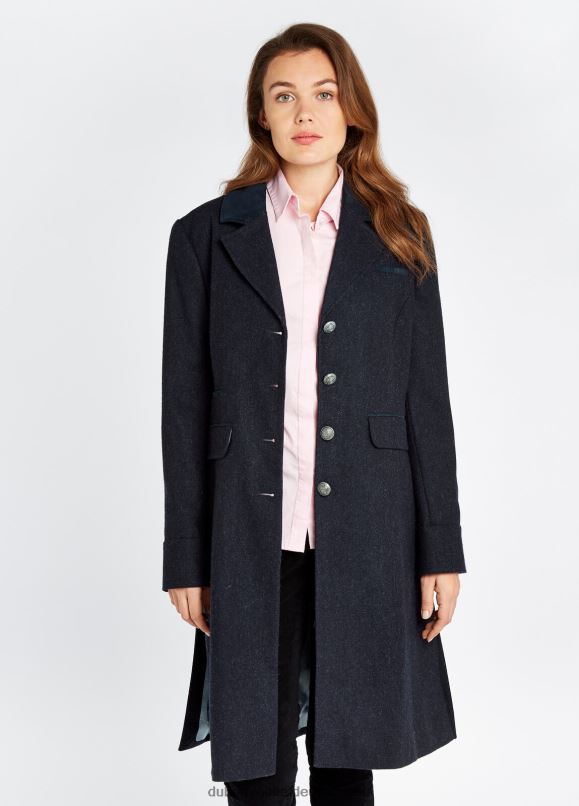 Frauen 4T2X6258 Dubarry Jacke aus Schwarzdorn-Tweed Kleidung Marine