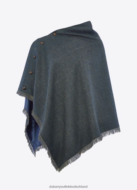Frauen 4T2X6272 Dubarry Haselholz-Tweed-Poncho Kleidung Nebel