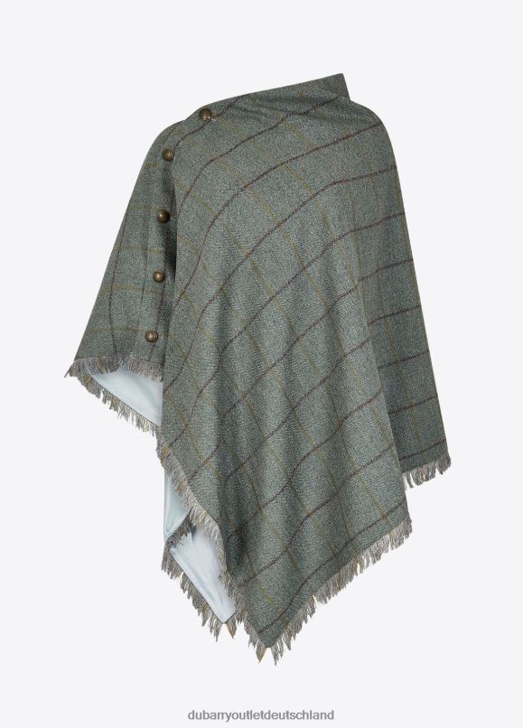 Frauen 4T2X6283 Dubarry Haselholz-Tweed-Poncho Kleidung Sauerampfer
