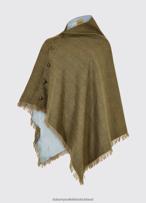 Frauen 4T2X6523 Dubarry Haselholz-Tweed-Poncho Kleidung Eichel