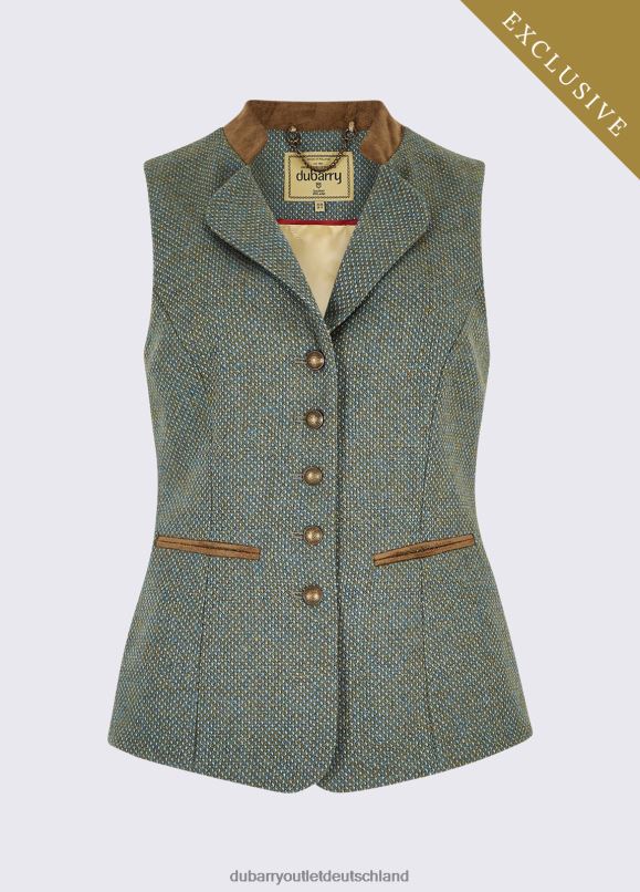 Frauen 4T2X6536 Dubarry Spindel-Tweed-Weste Kleidung Eberesche