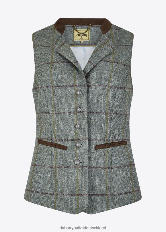 Frauen 4T2X6564 Dubarry Spindel-Tweed-Weste Kleidung Sauerampfer