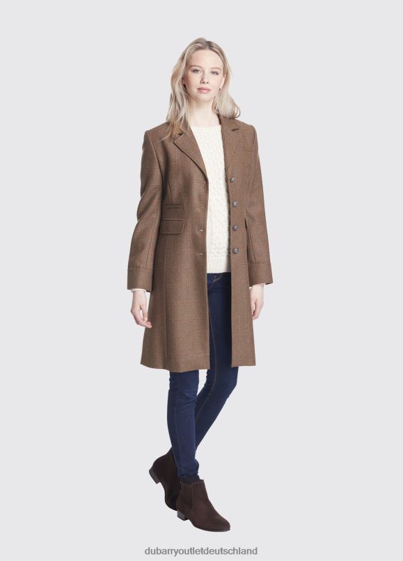 Frauen 4T2X6651 Dubarry Jacke aus Schwarzdorn-Tweed Kleidung Eiche