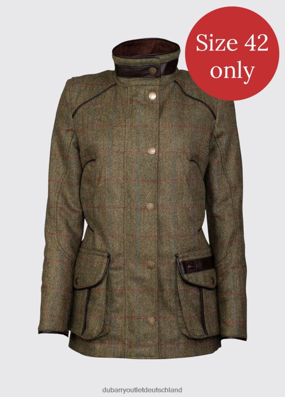 Frauen 4T2X6683 Dubarry Jacke aus Marlfield-Tweed Kleidung Moos