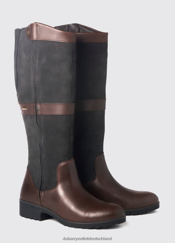 Frauen 4T2X633 Dubarry Sligo Country-Stiefel Schuhwerk Schwarz Braun