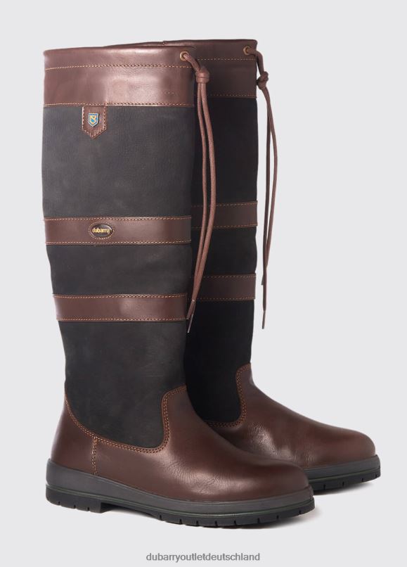 Frauen 4T2X644 Dubarry Galway Slimfit Country-Stiefel Schuhwerk Schwarz Braun