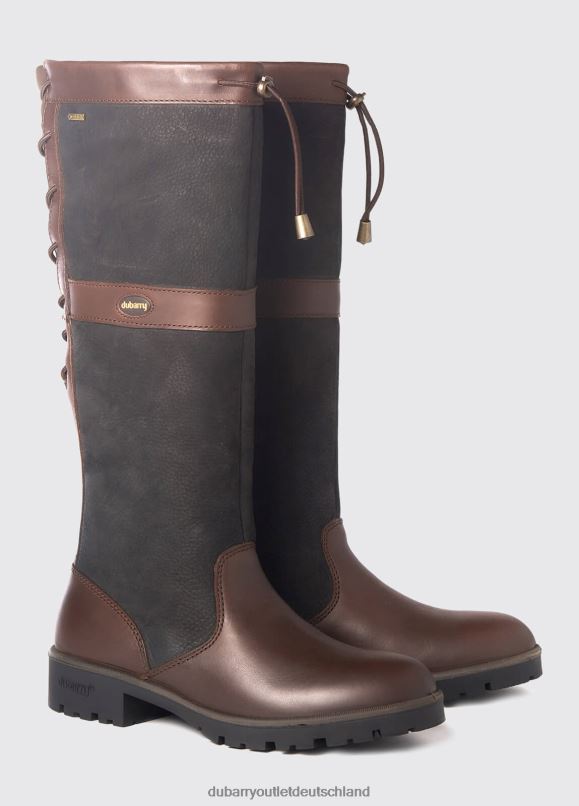 Frauen 4T2X657 Dubarry Glanmire Country-Stiefel Schuhwerk Schwarz Braun