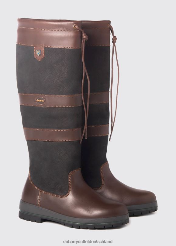 Frauen 4T2X665 Dubarry Galway Country-Stiefel Schuhwerk Schwarz Braun