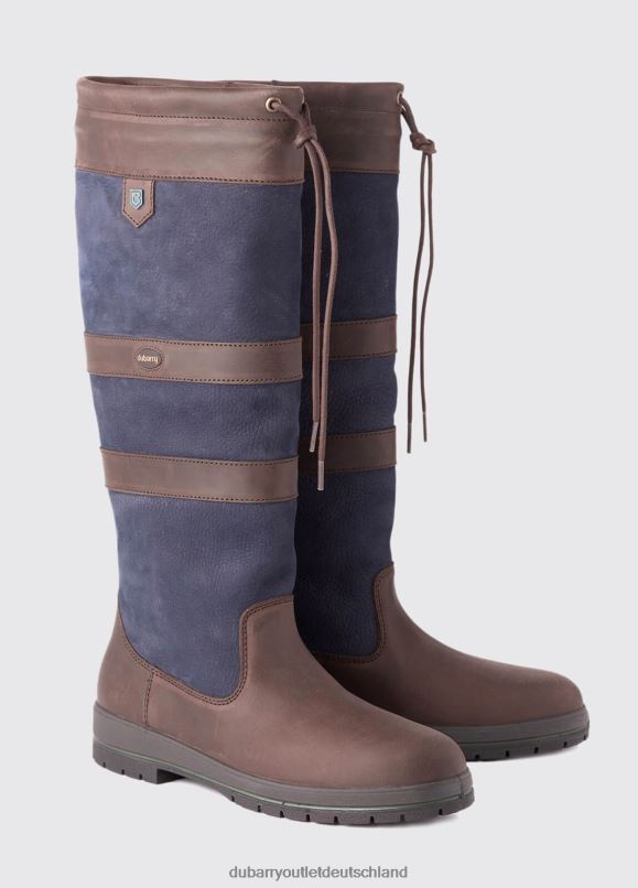 Frauen 4T2X699 Dubarry Galway Slimfit Country-Stiefel Schuhwerk marine/braun