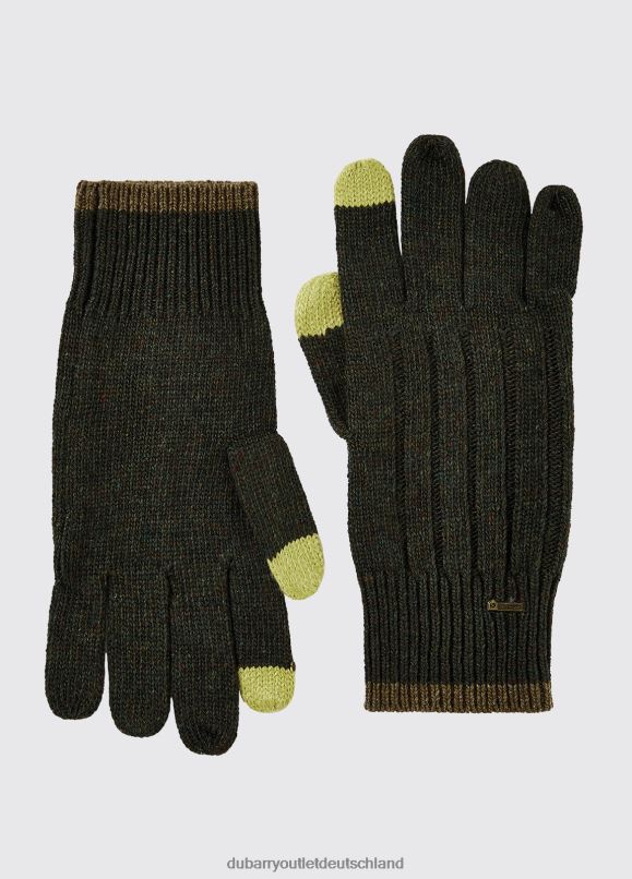 Frauen 4T2X6458 Dubarry Sumpf-Strickhandschuhe Zubehör Olive