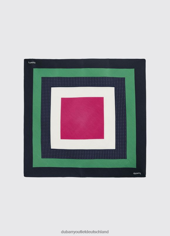 Frauen 4T2X6343 Dubarry Schal mit quadratischem Ventry-Print Zubehör Marine