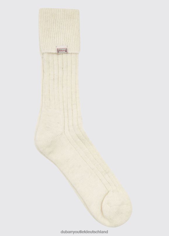 Frauen 4T2X6363 Dubarry Holycross Alpaka-Socken Zubehör Creme