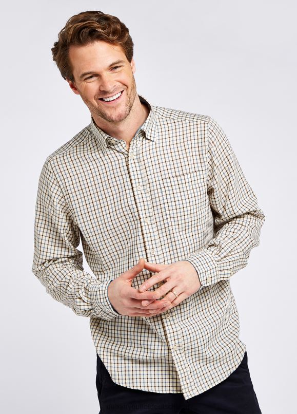 Männer 4T2X6980 Dubarry Connell Tattersall Karohemd Kleidung Schieferblau