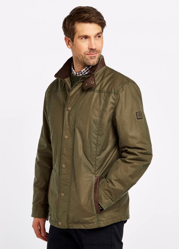 Männer 4T2X61082 Dubarry Carrickfergus-Wachsjacke Kleidung düsteres Grün