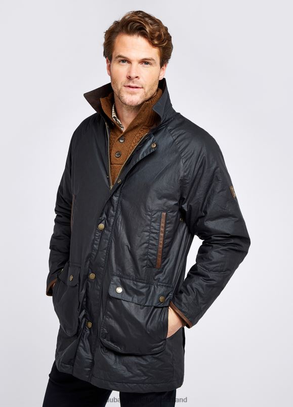 Männer 4T2X61103 Dubarry Braunschweiger Wachsjacke Kleidung Mitternacht