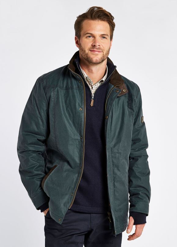 Männer 4T2X6970 Dubarry Carrickfergus Wachsjacke Kleidung dunkler Kieselstein