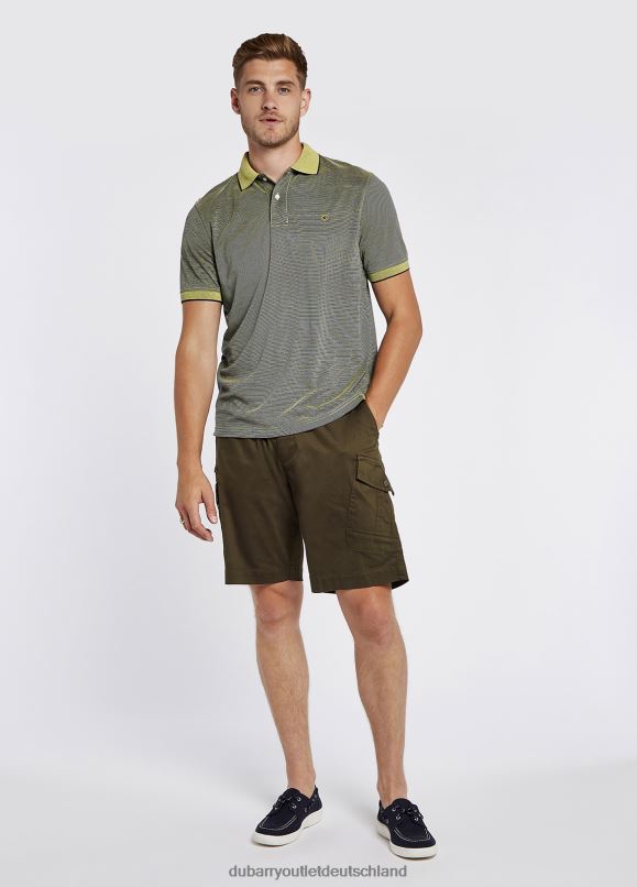 Männer 4T2X6949 Dubarry Mullaghmore gestreiftes Polo Kleidung Zitrusfrüchte