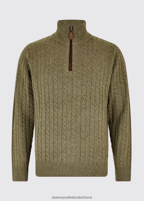 Männer 4T2X61088 Dubarry Cronin-Pullover mit Reißverschluss am Kragen Kleidung düsteres Grün
