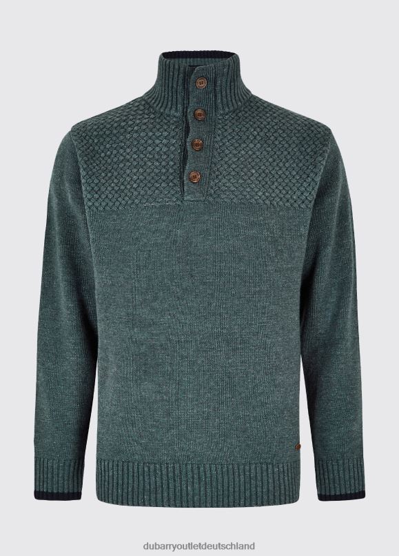 Männer 4T2X61123 Dubarry Rundholzpullover mit Knopfkragen Kleidung dunkler Kieselstein
