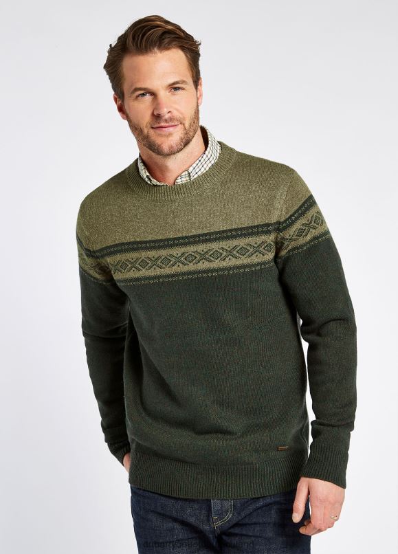 Männer 4T2X61127 Dubarry Longley-Pullover mit Rundhalsausschnitt Kleidung Olive