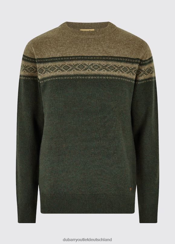 Männer 4T2X61127 Dubarry Longley-Pullover mit Rundhalsausschnitt Kleidung Olive