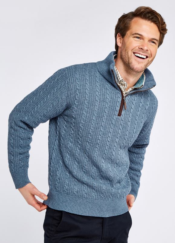 Männer 4T2X61153 Dubarry Portnahinch-Strickpullover Kleidung Schieferblau