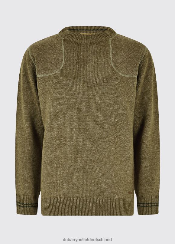 Männer 4T2X6991 Dubarry Pullover mit Rundhalsausschnitt von Clarinbridge Kleidung düsteres Grün